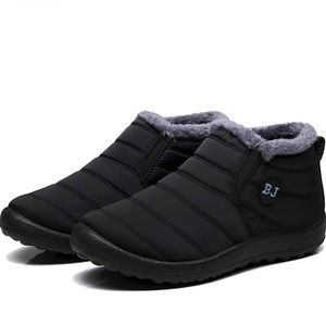 Boojoy Winter Boots, Winter Warm Anti-slip Ankle Booties, Waterproof Slip on Out